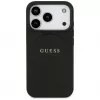 Guess Grained Ring MagSafe -kotelo iPhone 17 Prolle (musta)