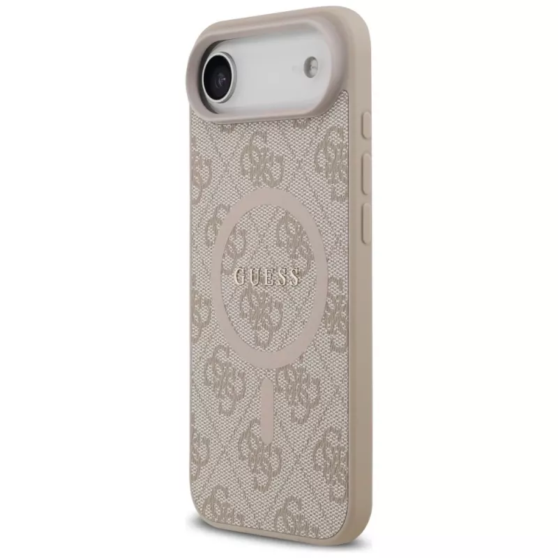 Guess 4G Ring Classic Logo MagSafe -kotelo iPhone Air, pinkki