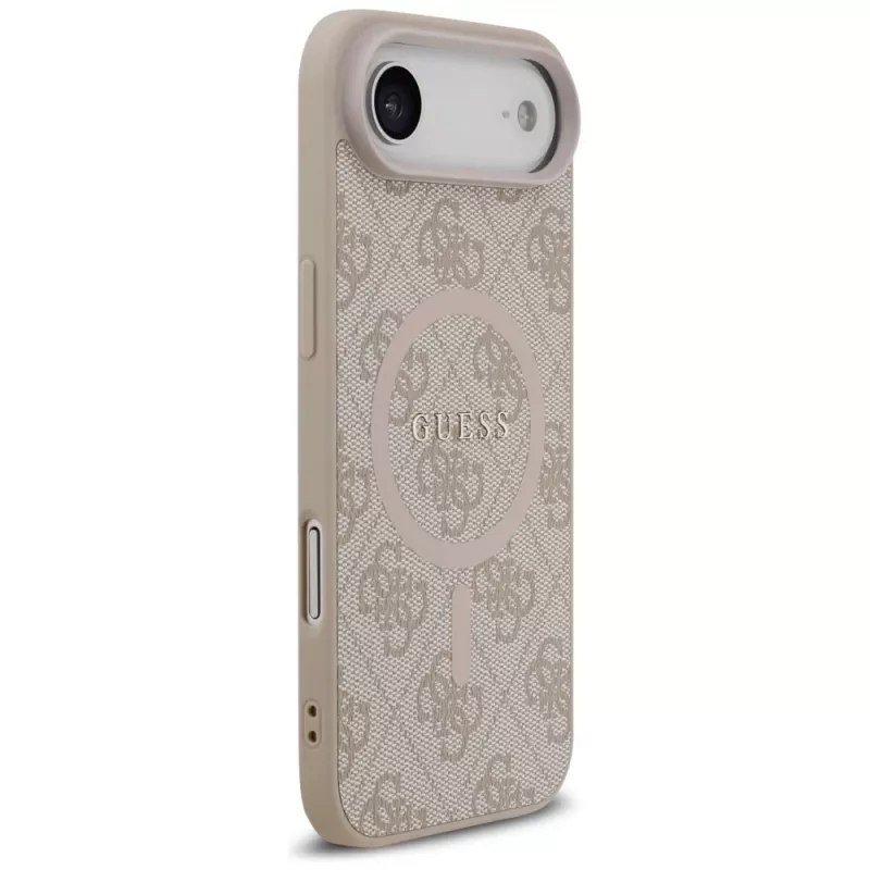 Guess 4G Ring Classic Logo MagSafe -kotelo iPhone Air, pinkki