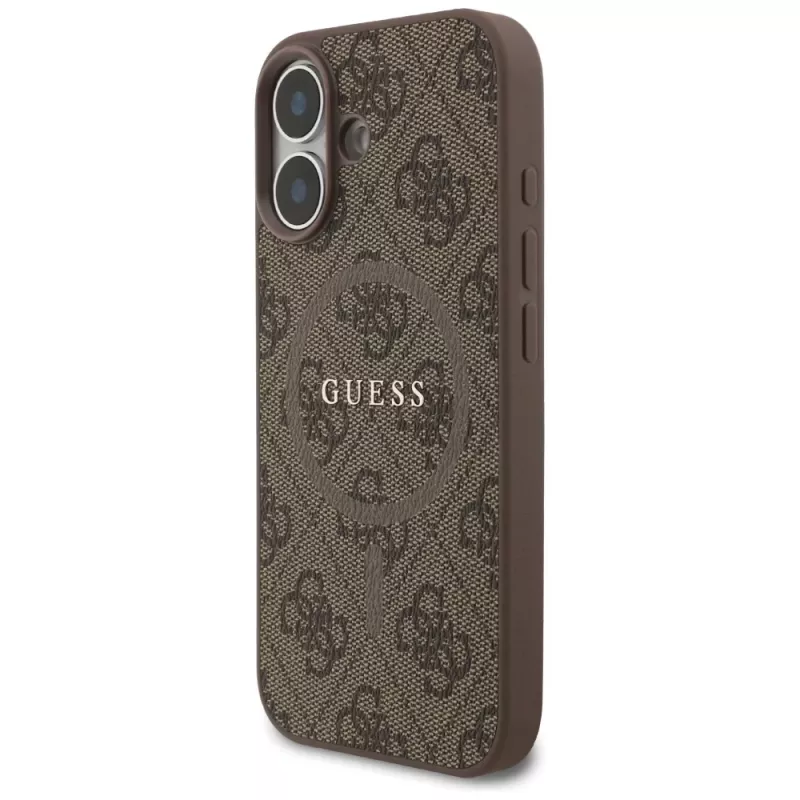 Guess 4G Ring Classic Logo MagSafe -kotelo iPhone 17 - ruskea