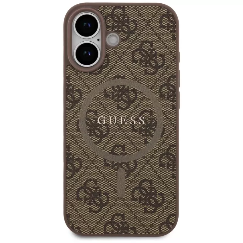 Guess 4G Ring Classic Logo MagSafe -kotelo iPhone 17 - ruskea