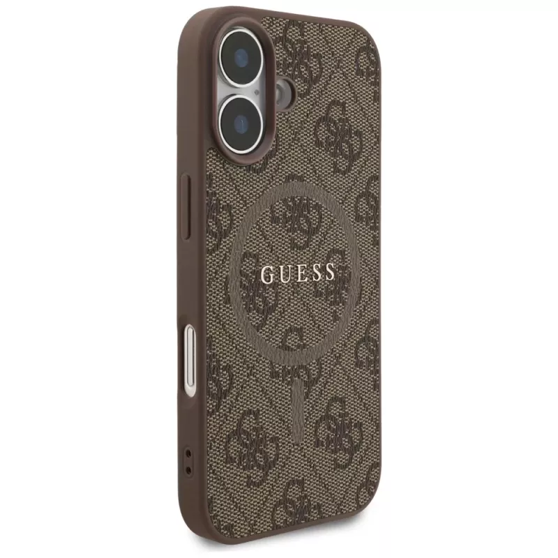 Guess 4G Ring Classic Logo MagSafe -kotelo iPhone 17 - ruskea