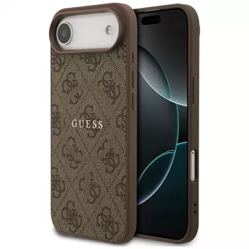 Guess 4G Ring Classic Logo MagSafe -kotelo iPhone Air, ruskea