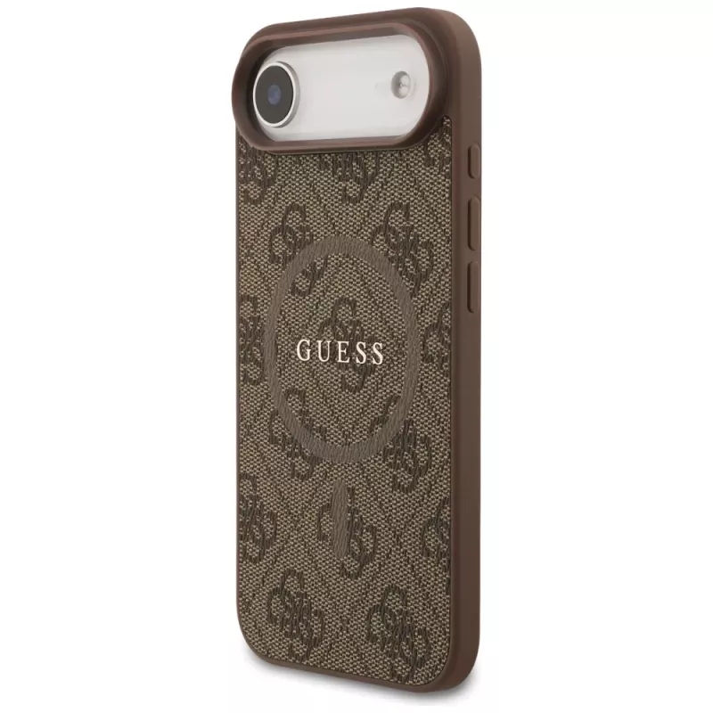 Guess 4G Ring Classic Logo MagSafe -kotelo iPhone Air, ruskea