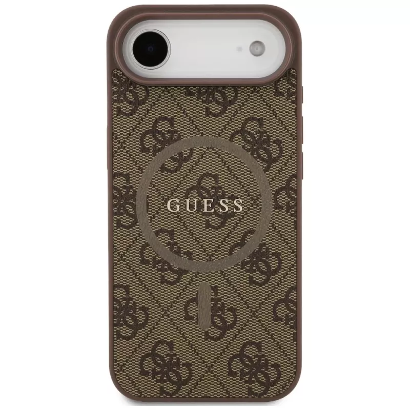 Guess 4G Ring Classic Logo MagSafe -kotelo iPhone Air, ruskea