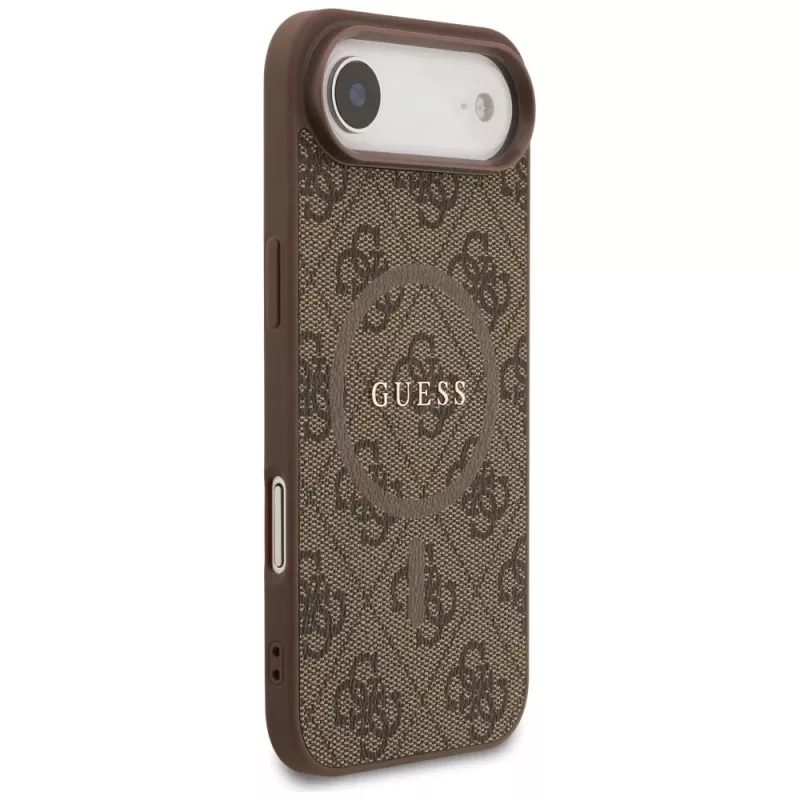 Guess 4G Ring Classic Logo MagSafe -kotelo iPhone Air, ruskea