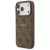 Guess 4G Ring Classic Logo MagSafe -suojakotelo Apple iPhone 17 Pro, ruskea