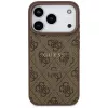 Guess 4G Ring Classic Logo MagSafe -suojakotelo Apple iPhone 17 Pro, ruskea