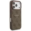 Guess 4G Ring Classic Logo MagSafe -suojakotelo Apple iPhone 17 Pro, ruskea