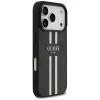 Guess 4G Printed Stripes MagSafe -kotelo iPhone 17 Pro (musta)