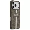 Guess 4G Printed Stripes MagSafe -kotelo Apple iPhone 17 Pro - ruskea