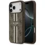 Guess 4G Printed Stripes MagSafe -kotelo iPhone 17 Pro Max (ruskea)