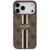 Guess 4G Printed Stripes MagSafe -kotelo iPhone 17 Pro Max (ruskea)