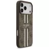 Guess 4G Printed Stripes MagSafe -kotelo iPhone 17 Pro Max (ruskea)