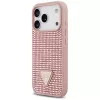 Guess Rhinestone Triangle Logo -kotelo iPhone 17 Pro, pinkki