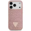 Guess Rhinestone Triangle Logo -kotelo iPhone 17 Pro, pinkki