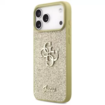 Guess Fixed Glitter Big 4G -kotelo iPhone 17 Pro Max (kulta)