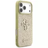 Guess Fixed Glitter Big 4G -kotelo iPhone 17 Pro Max (kulta)