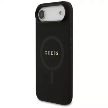 Guess Saffiano Classic Logo MagSafe -kotelo iPhone Air, musta