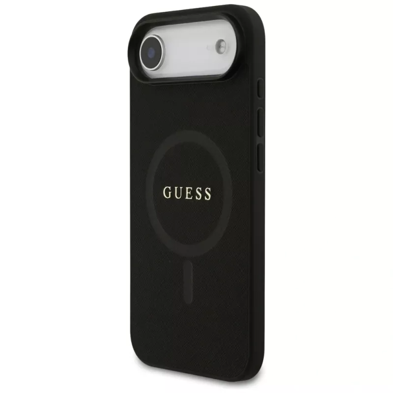 Guess Saffiano Classic Logo MagSafe -kotelo iPhone Air, musta