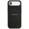 Guess Saffiano Classic Logo MagSafe -kotelo iPhone Air, musta