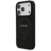 Guess Saffiano Classic Logo MagSafe -kotelo iPhone 17 Pro, musta