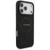 Guess Saffiano Classic Logo MagSafe -kotelo iPhone 17 Pro Max, musta