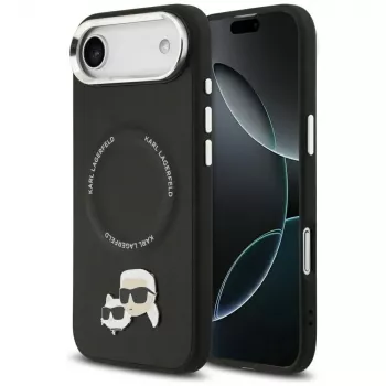 KARL LAGERFELD Karl & Choupette Pins MagSafe -kotelo iPhone Air, musta