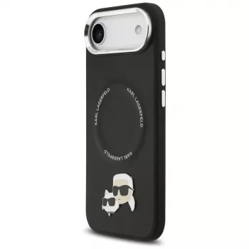KARL LAGERFELD Karl & Choupette Pins MagSafe -kotelo iPhone Air, musta