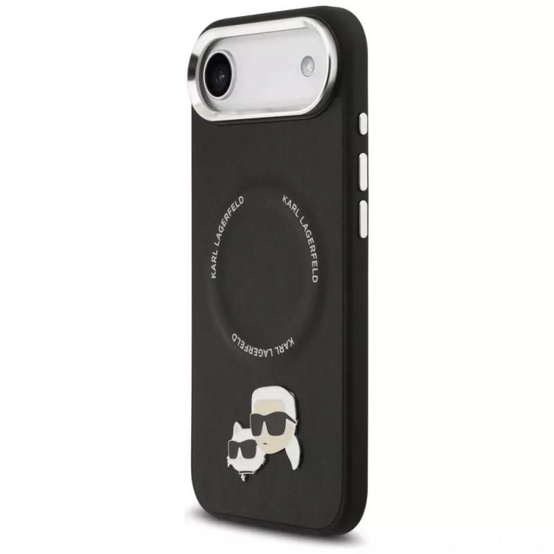 KARL LAGERFELD Karl & Choupette Pins MagSafe -kotelo iPhone Air, musta