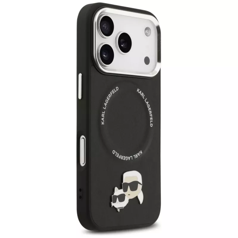 KARL LAGERFELD Karl & Choupette Pins MagSafe -kotelo Apple iPhone 17 Pro - musta