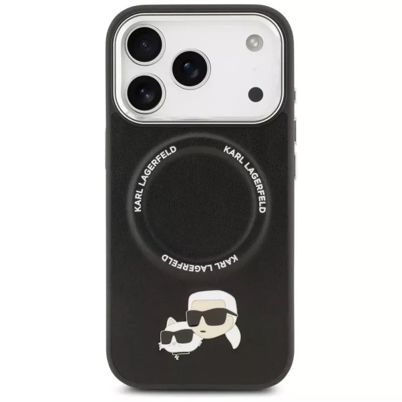 KARL LAGERFELD Karl & Choupette Pins MagSafe -kotelo Apple iPhone 17 Pro - musta