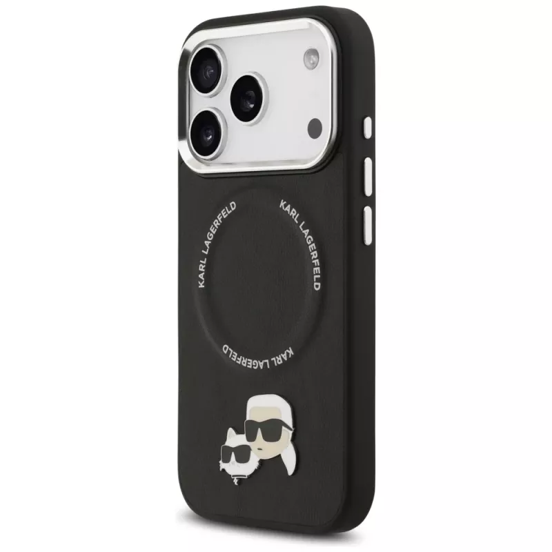 KARL LAGERFELD Karl & Choupette Pins MagSafe -kotelo Apple iPhone 17 Pro - musta