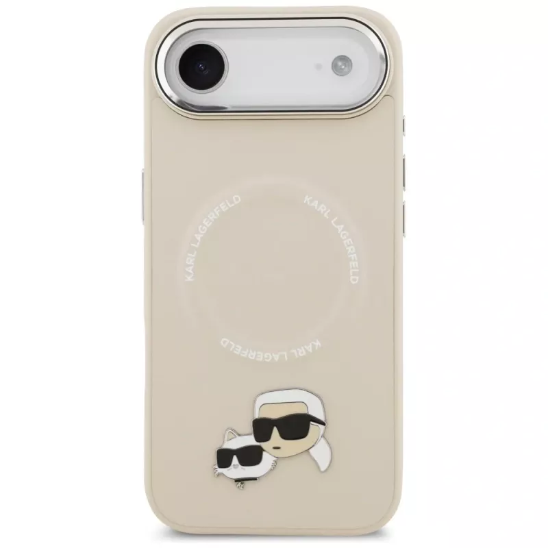 KARL LAGERFELD Karl & Choupette Pins MagSafe-suojakuori Apple iPhone Air -puhelimelle - beige