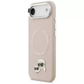 KARL LAGERFELD Karl & Choupette Pins MagSafe -kotelo iPhone Air, pinkki