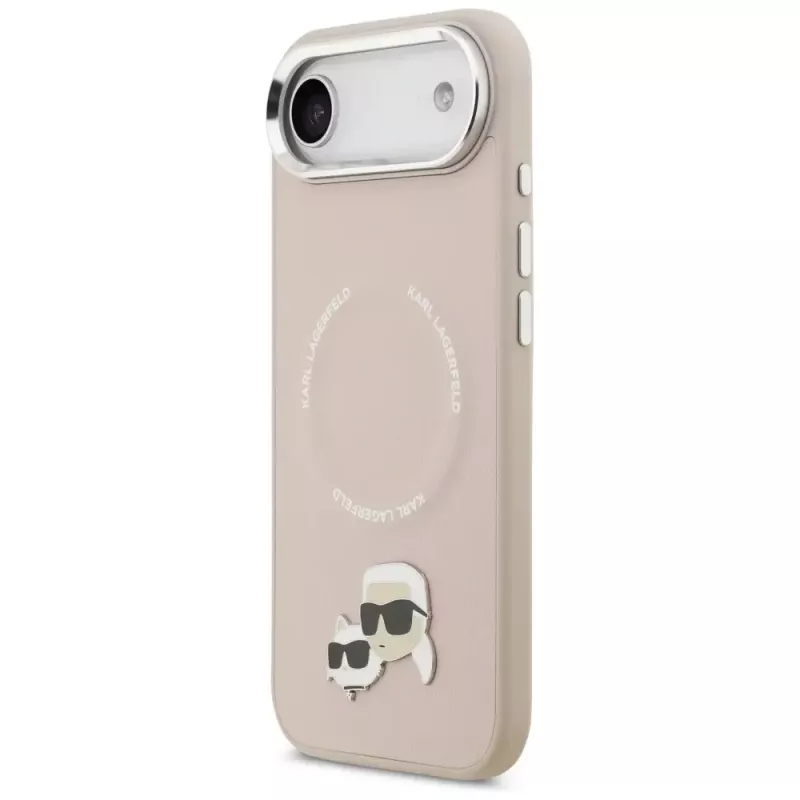 KARL LAGERFELD Karl & Choupette Pins MagSafe -kotelo iPhone Air, pinkki