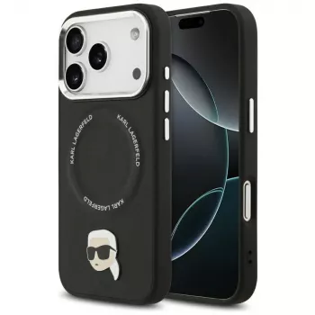 KARL LAGERFELD Karl Pin MagSafe -kotelo Apple iPhone 17 Pro - musta