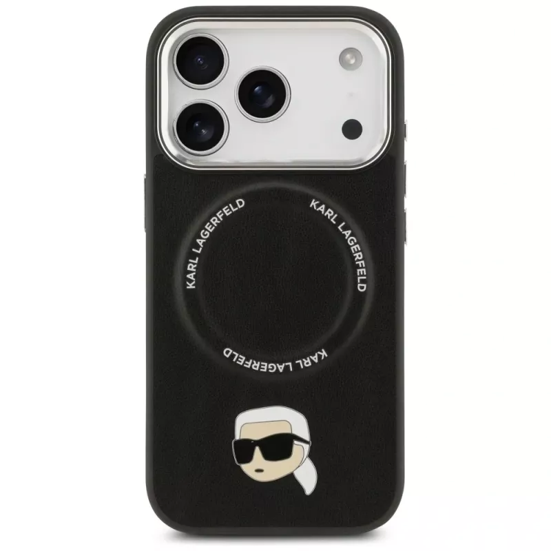 KARL LAGERFELD Karl Pin MagSafe -kotelo Apple iPhone 17 Pro - musta