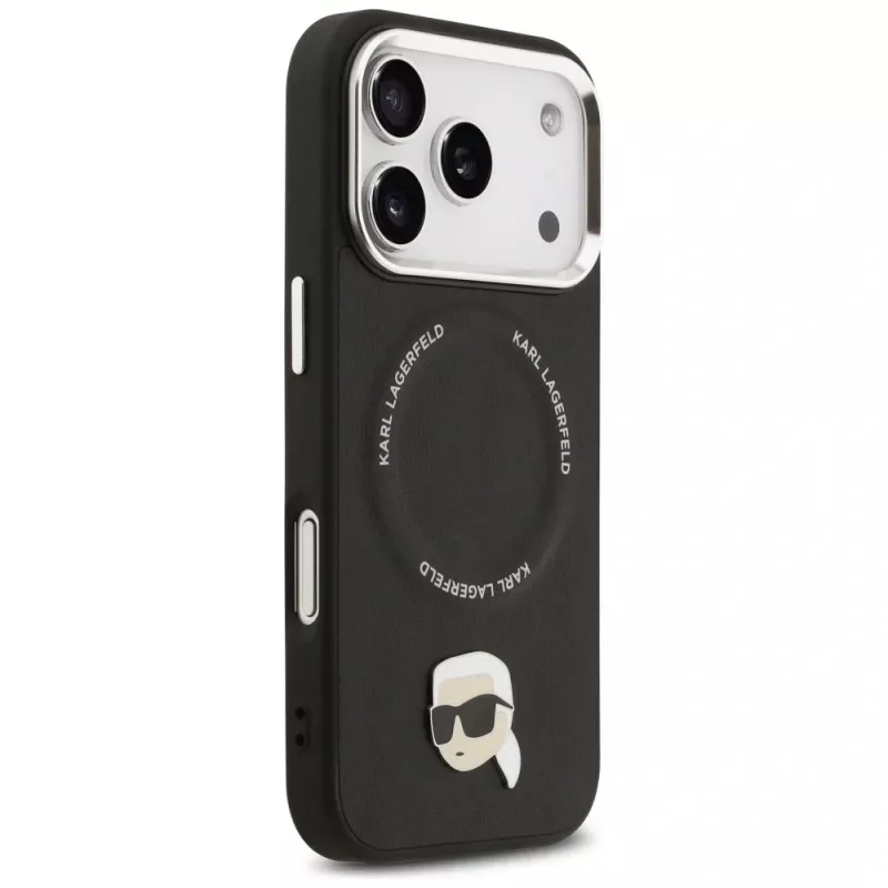KARL LAGERFELD Karl Pin MagSafe -kotelo Apple iPhone 17 Pro - musta