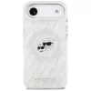 Karl Lagerfeld IML Glitter Karl & Choupette Heads Logo MagSafe-suojakuori Apple iPhone Air -puhelimelle - harmaa