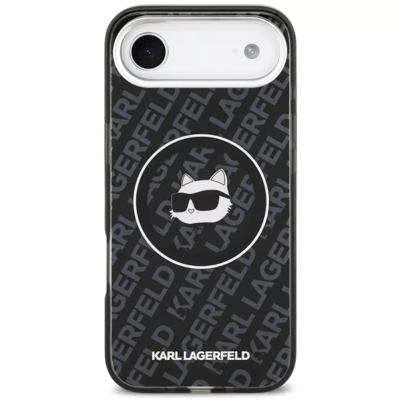 Karl Lagerfeld IML Choupette Head Logo MagSafe-suojakuori Apple iPhone Air -puhelimelle - musta