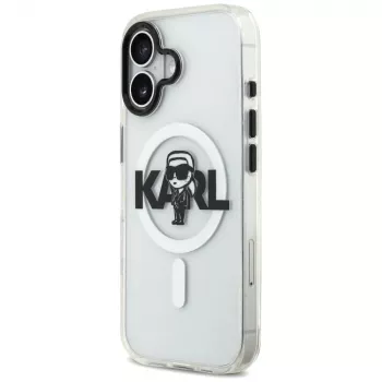 KARL LAGERFELD IML Karl Sketch Logo MagSafe -kotelo Apple iPhone 17, läpinäkyvä