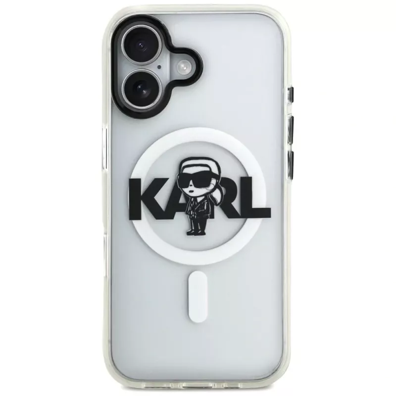 KARL LAGERFELD IML Karl Sketch Logo MagSafe -kotelo Apple iPhone 17, läpinäkyvä