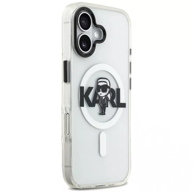 KARL LAGERFELD IML Karl Sketch Logo MagSafe -kotelo Apple iPhone 17, läpinäkyvä