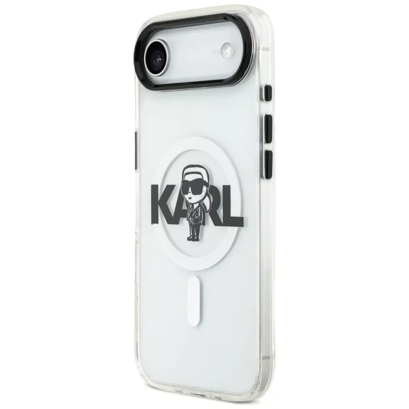 Karl Lagerfeld IML Karl Sketch Logo MagSafe -kotelo iPhone Air, läpinäkyvä