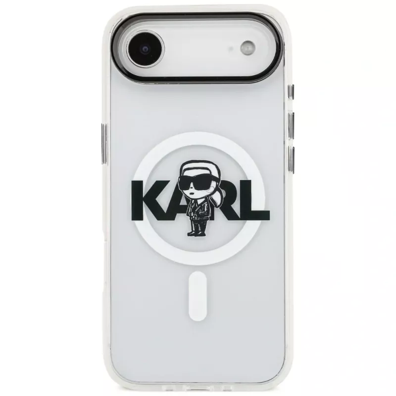Karl Lagerfeld IML Karl Sketch Logo MagSafe -kotelo iPhone Air, läpinäkyvä