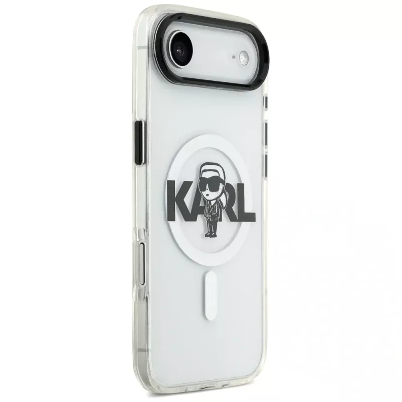Karl Lagerfeld IML Karl Sketch Logo MagSafe -kotelo iPhone Air, läpinäkyvä