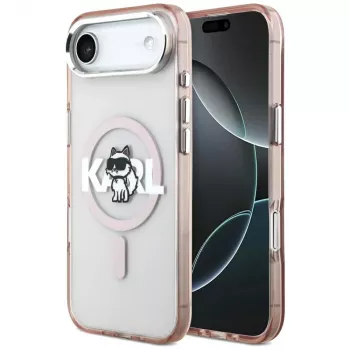 Karl Lagerfeld IML Choupette Sketch Logo MagSafe -kotelo iPhone Air, pinkki