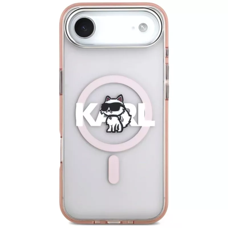 Karl Lagerfeld IML Choupette Sketch Logo MagSafe -kotelo iPhone Air, pinkki
