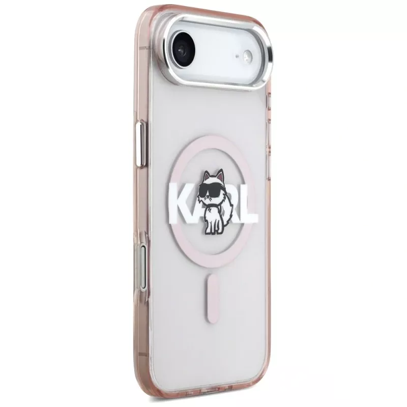 Karl Lagerfeld IML Choupette Sketch Logo MagSafe -kotelo iPhone Air, pinkki